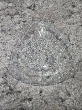 Vintage Pressed Glass Deviled Egg Plate | Art Deco | L.E. Smith 1940s–50s")